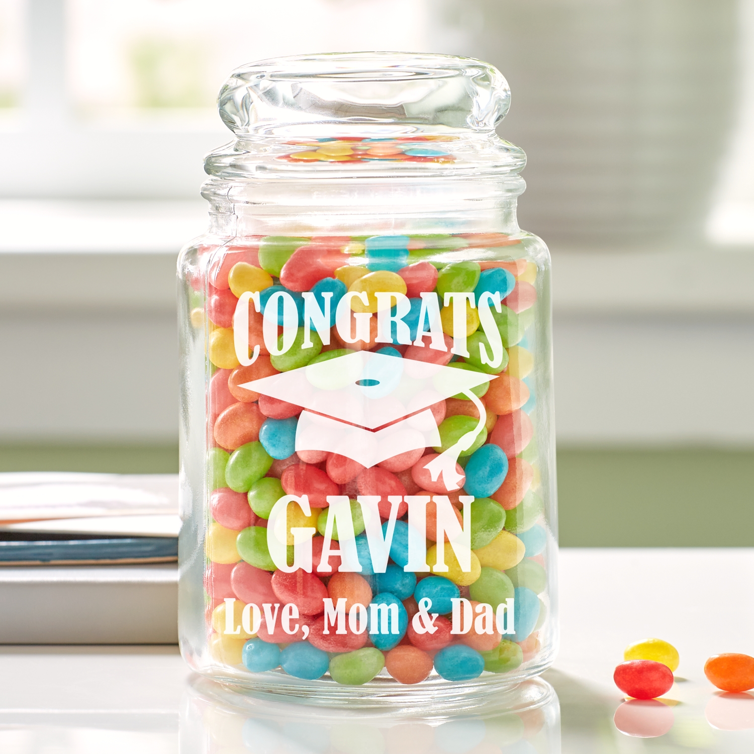 Graduation Glass Treat Jar